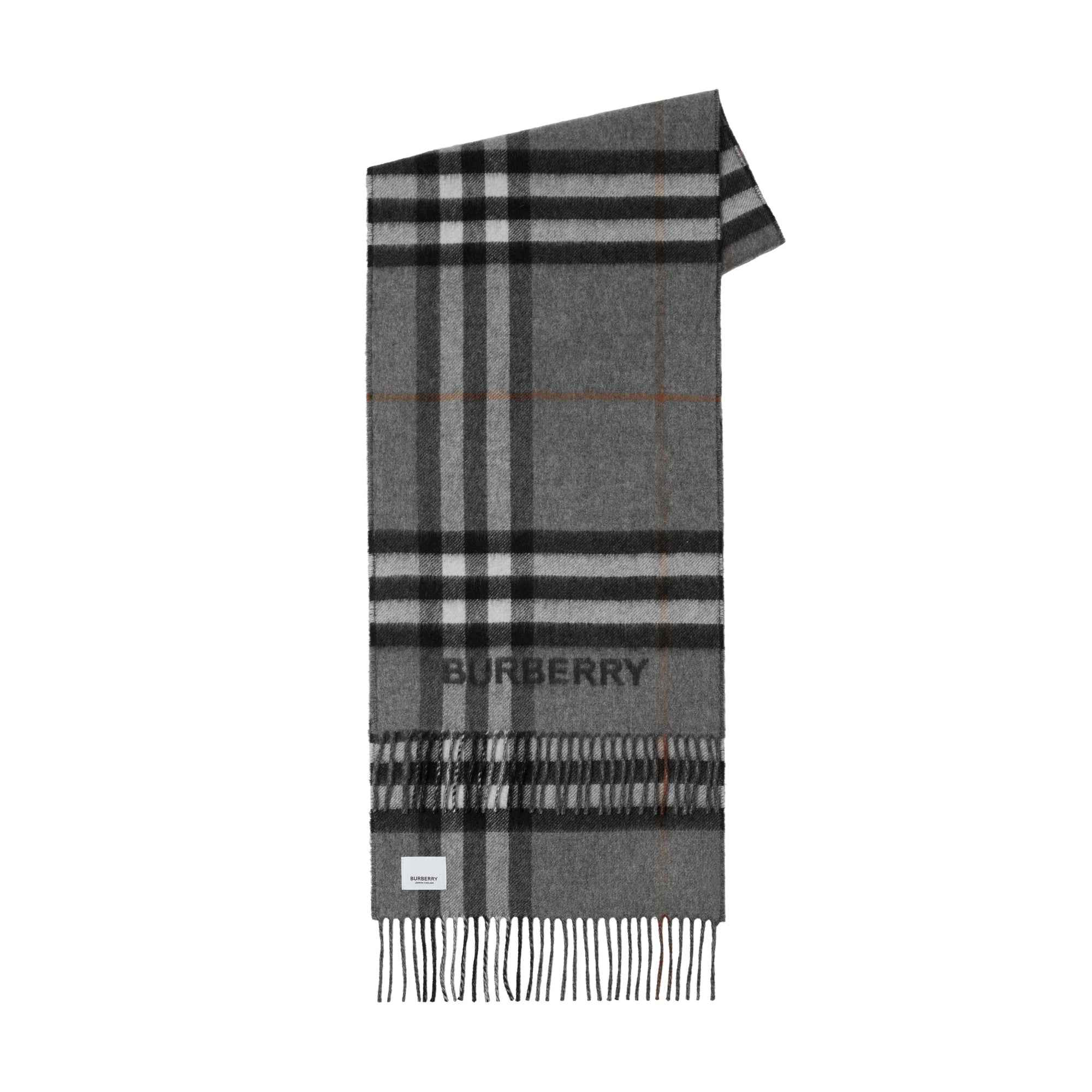 Écharpe en cachemire à motif check - Grey & Charcoal