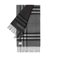 Écharpe en cachemire à motif check - Grey & Charcoal