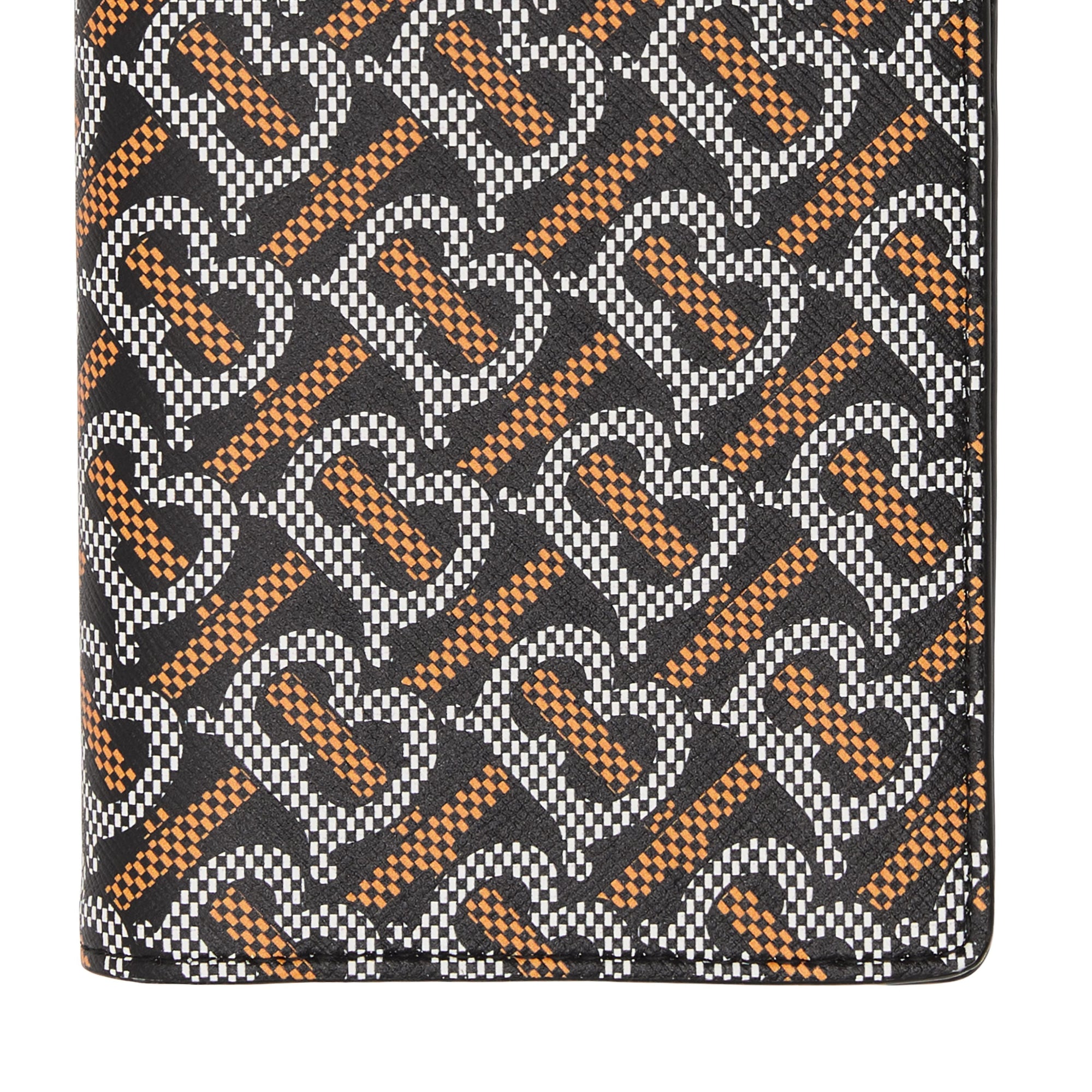 Portefeuille continental monogramme - Black & Orange