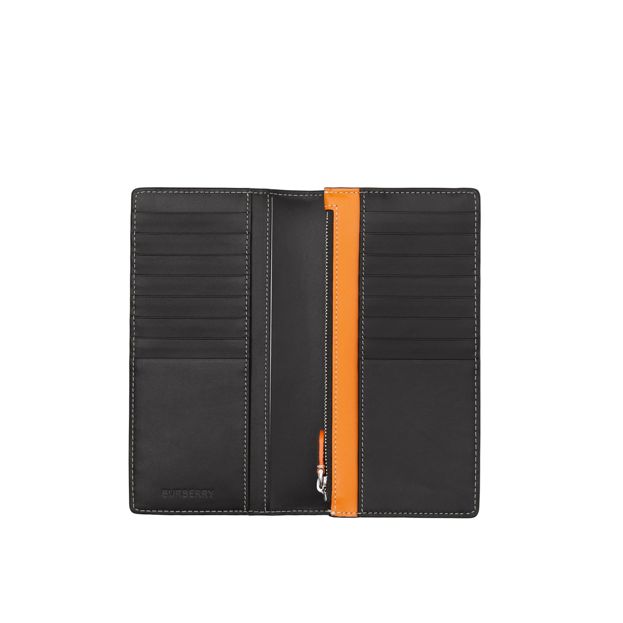 Portefeuille continental monogramme - Black & Orange