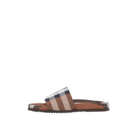 Sandales à motif Exaggerated check - Birch Brown Check