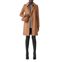 Manteau ceinturé en cachemire à motif monogramme - Bronze