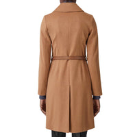 Manteau ceinturé en cachemire à motif monogramme - Bronze