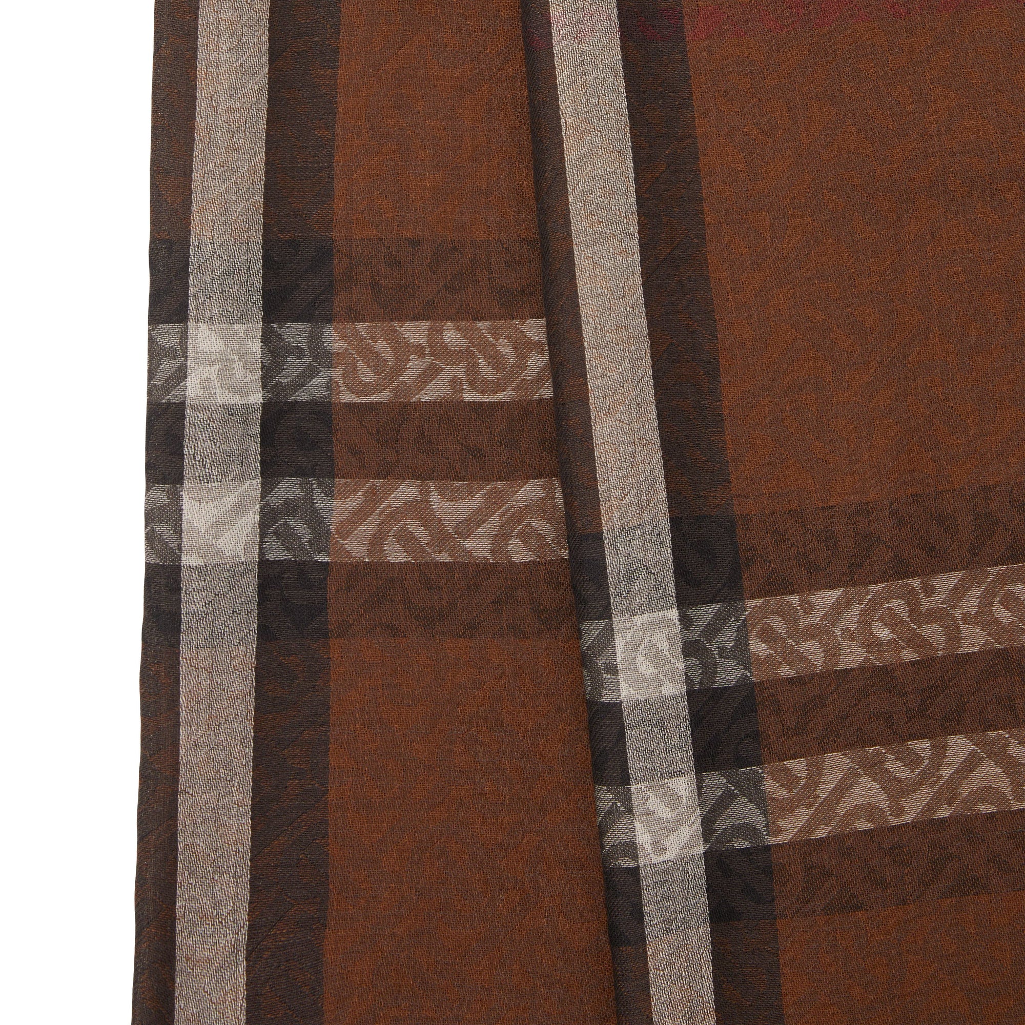 Écharpe légère en laine et soie - Dark Birch Brown