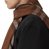 Écharpe légère en laine et soie - Dark Birch Brown