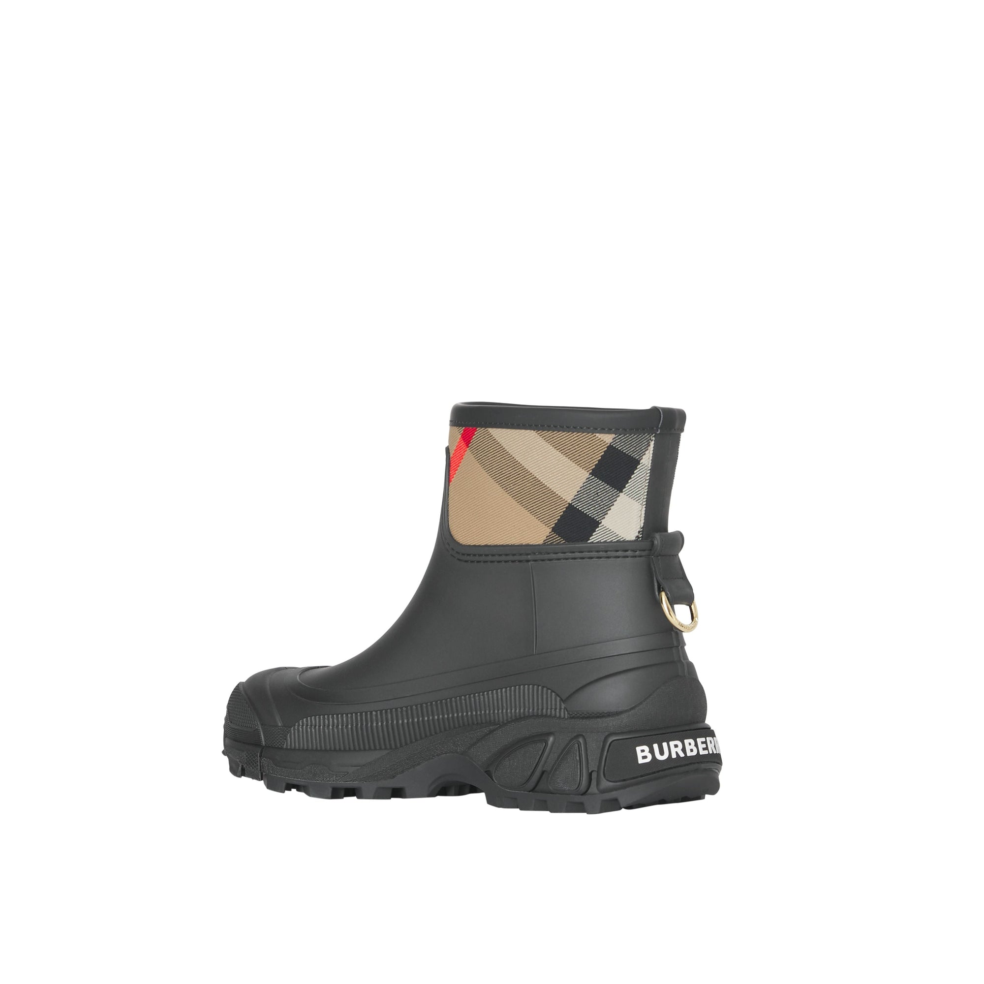 Bottes de pluie à à motif House check - Black & Archve Beige