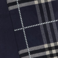 Écharpe en cachemire à carreaux de nuit - Dark Charcoal Blue
