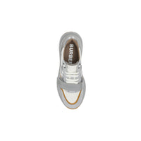 Sneakers à motif check à scratch - Grey & Camel