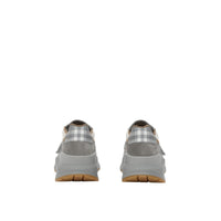 Sneakers à motif check à scratch - Grey & Camel