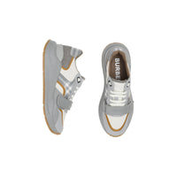 Sneakers à motif check à scratch - Grey & Camel