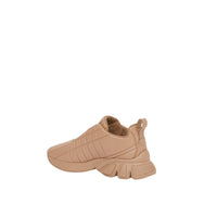 Sneakers en cuir matelassé - Dark Biscuit