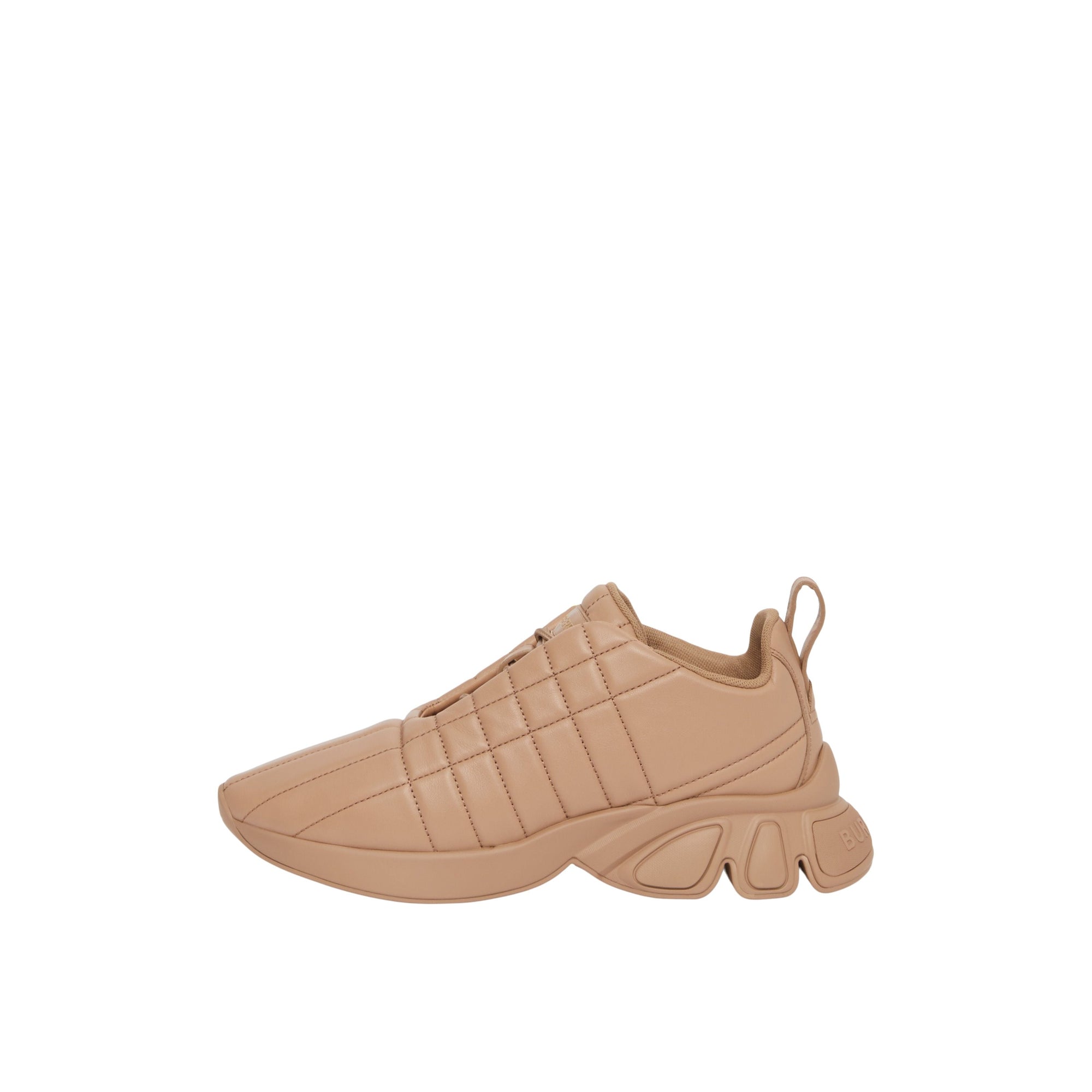 Sneakers en cuir matelassé - Dark Biscuit
