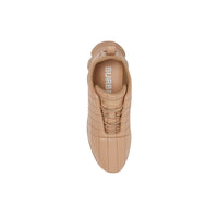 Sneakers en cuir matelassé - Dark Biscuit