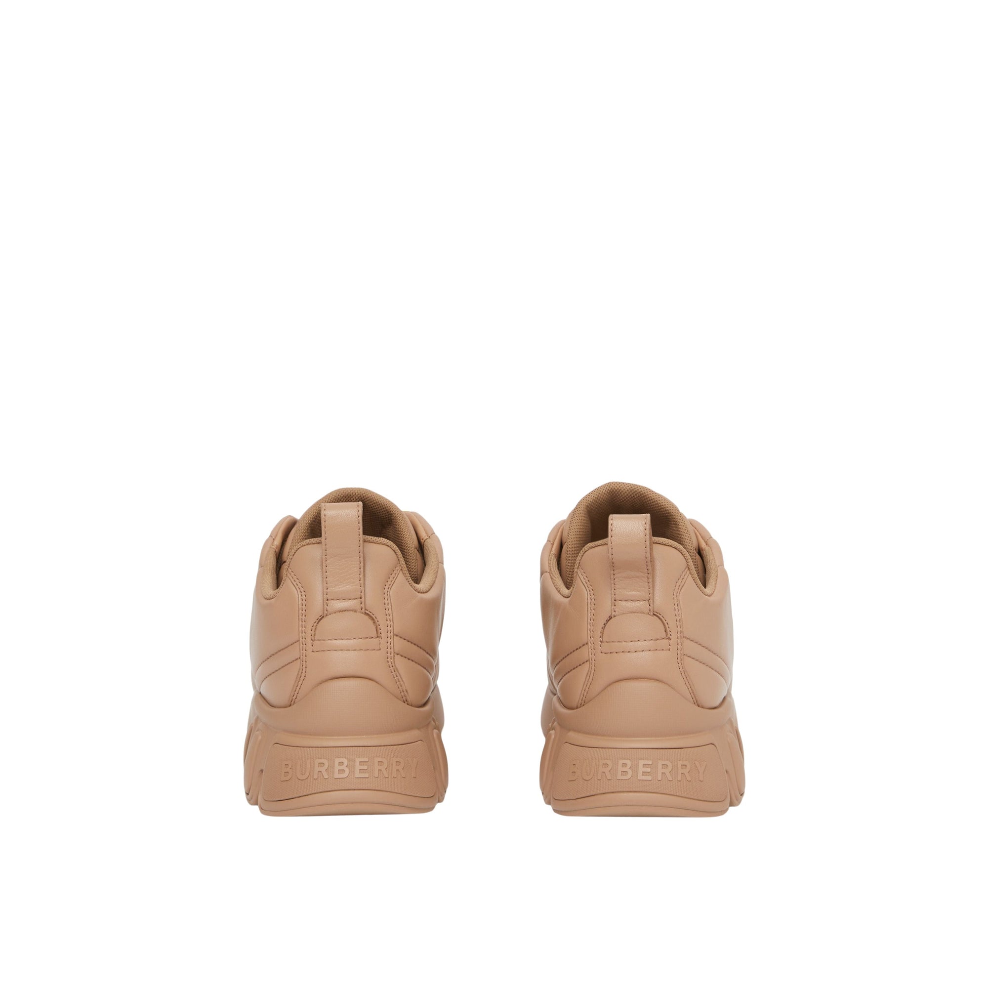 Sneakers en cuir matelassé - Dark Biscuit