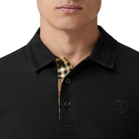 Polo à manches longues Monogram en coton - Black