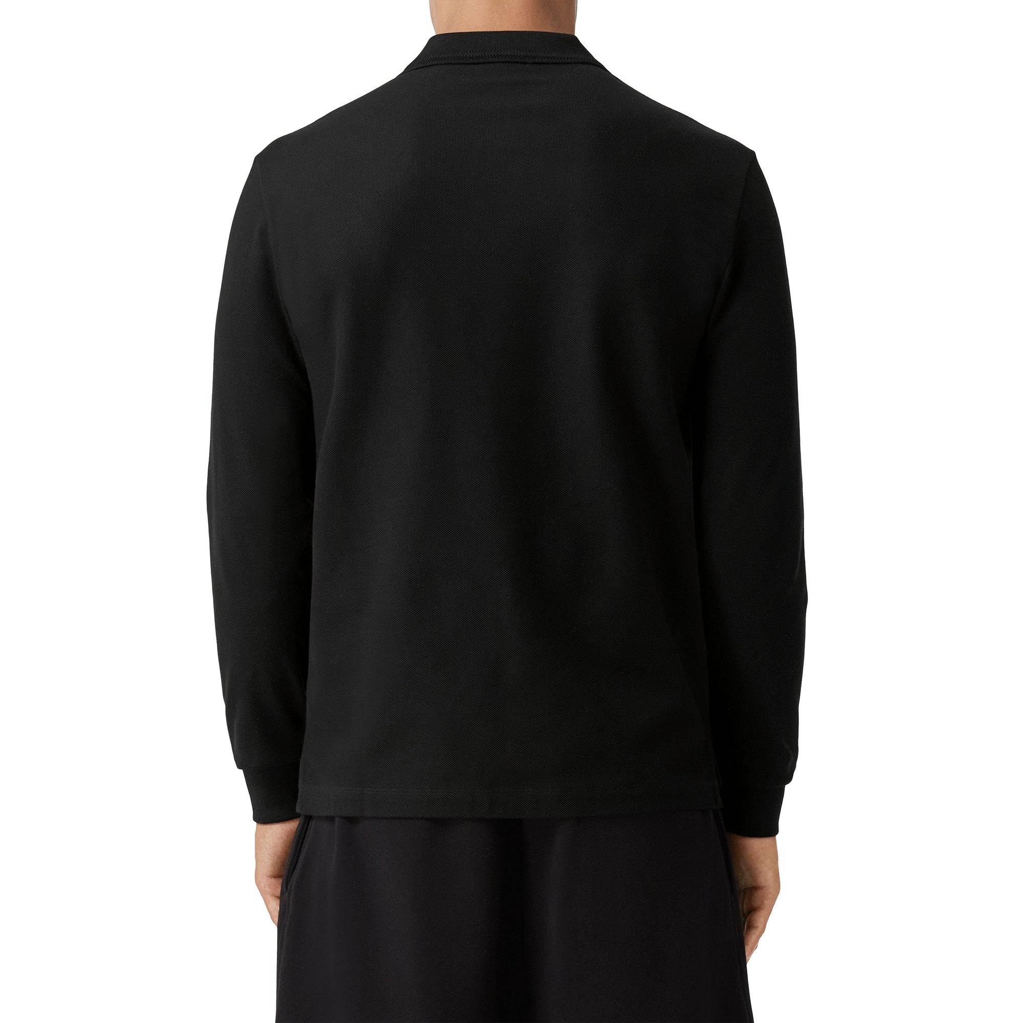 Polo à manches longues Monogram en coton - Black