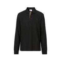 Polo à manches longues Monogram en coton - Black