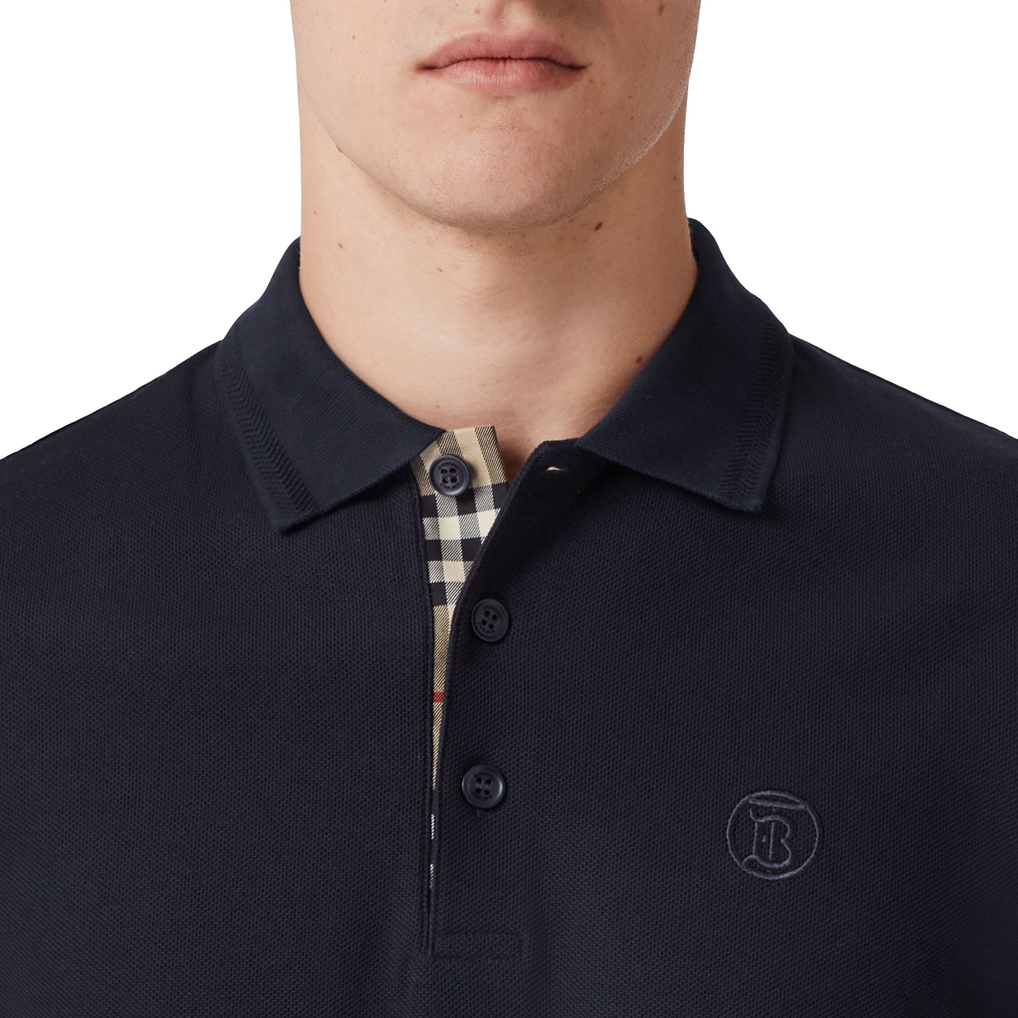Polo à manches longues - Coal Blue