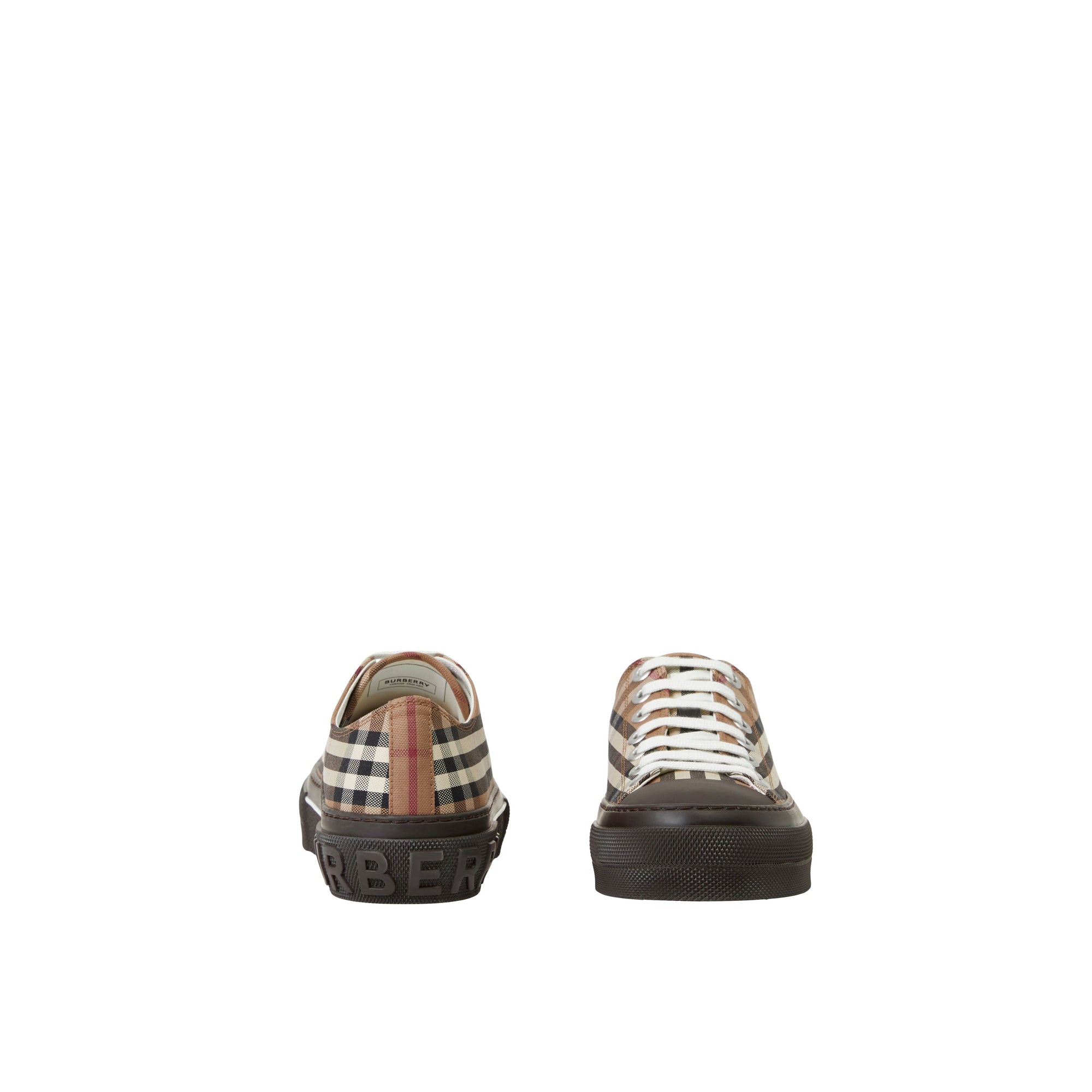 Sneakers en coton à motif check - Birch Brown Check