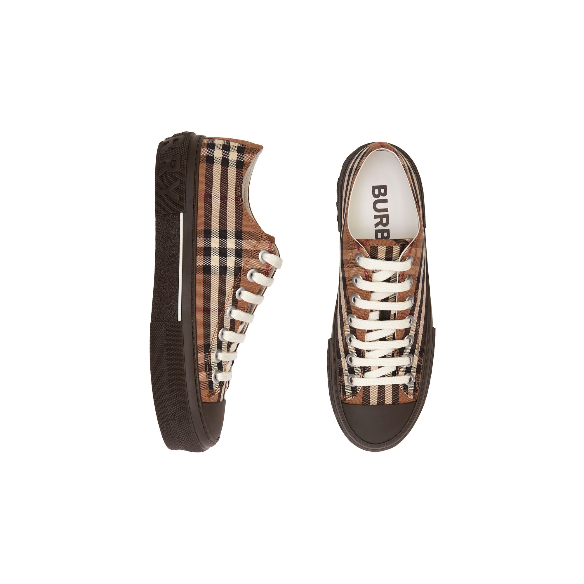 Sneakers en coton à motif check - Birch Brown Check