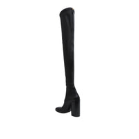 Cuissardes façon chaussettes en cuir - Black
