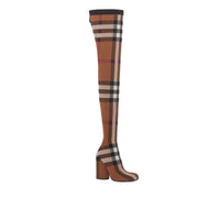 Cuissardes façon chaussettes à motif check - Birch Brown Check