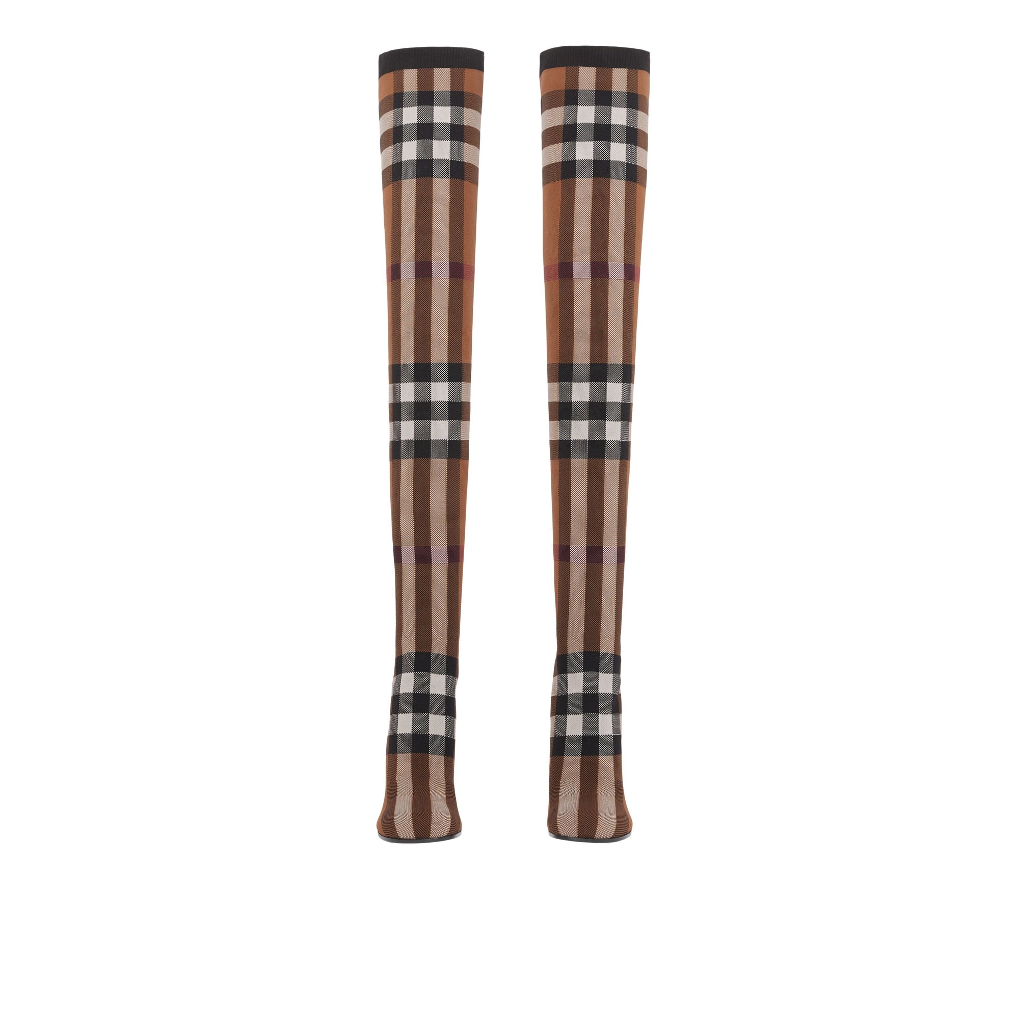 Cuissardes façon chaussettes à motif check - Birch Brown Check