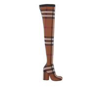 Cuissardes façon chaussettes à motif check - Birch Brown Check
