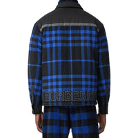 Surchemise en laine et coton à carreaux - Deep Royal Blue C
