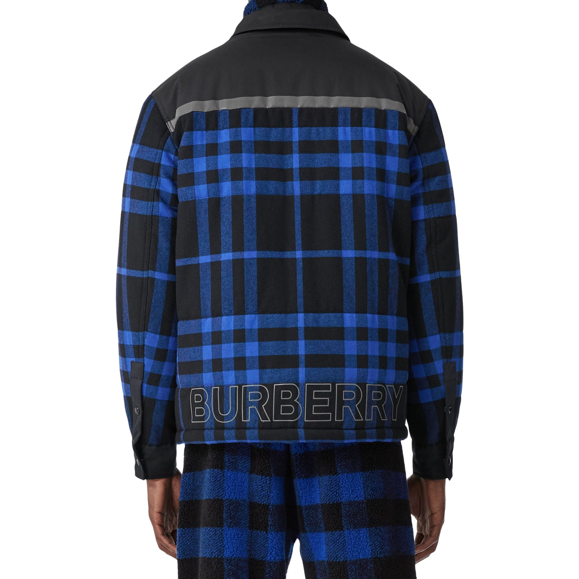 Surchemise en laine et coton à carreaux - Deep Royal Blue C