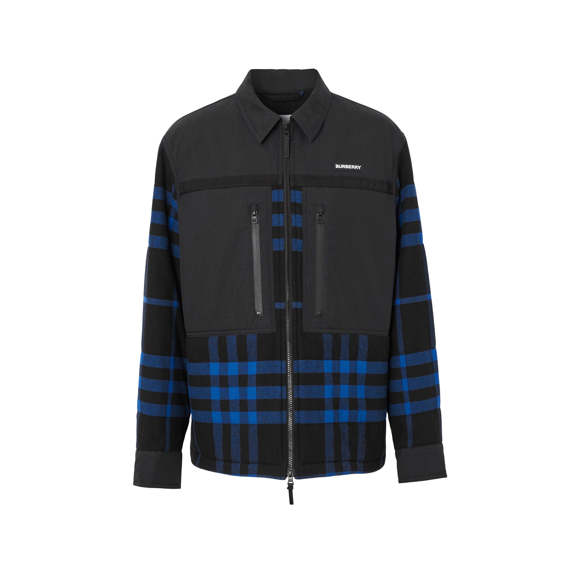 Surchemise en laine et coton à carreaux - Deep Royal Blue C