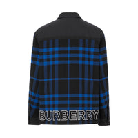 Surchemise en laine et coton à carreaux - Deep Royal Blue C