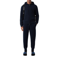 Sweat à capuche en cachemire mélangé à logo - Dark Charcoal Blue