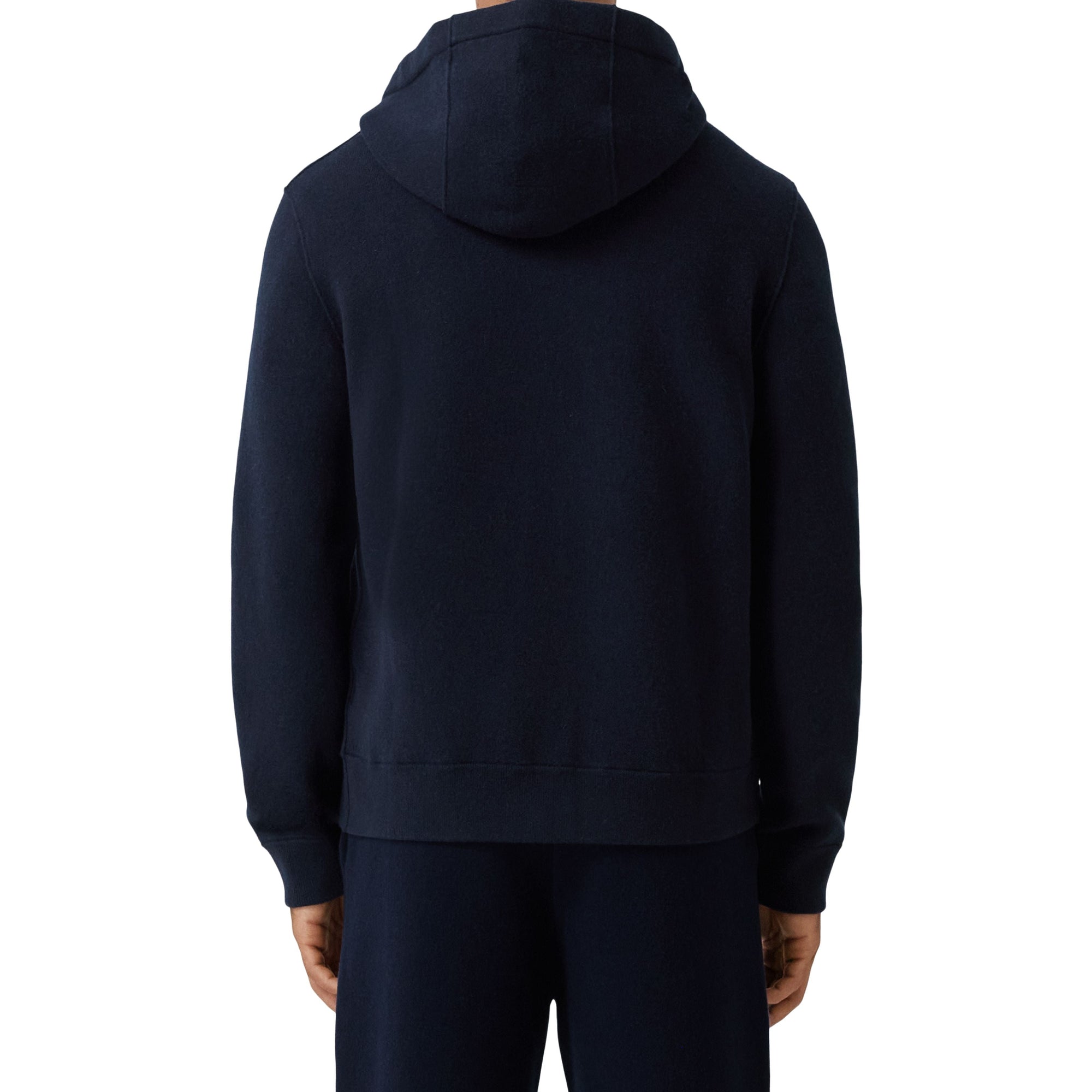 Sweat à capuche en cachemire mélangé à logo - Dark Charcoal Blue