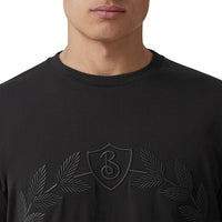 T-shirt à écusson feuille de chêne - Black