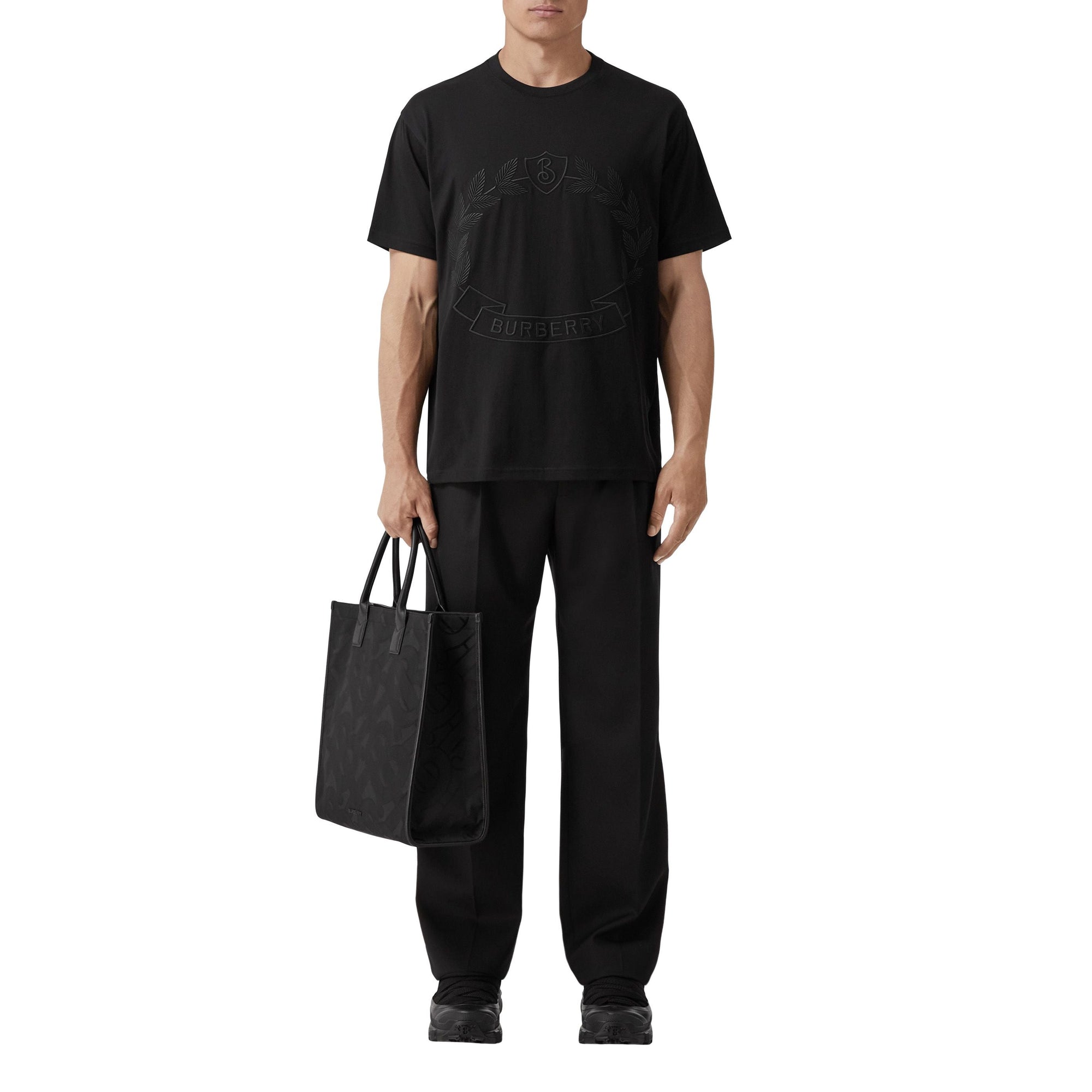 T-shirt à écusson feuille de chêne - Black