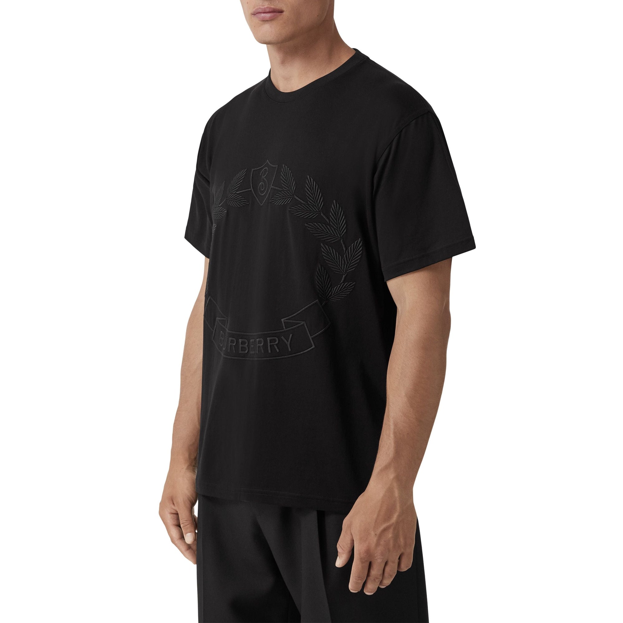 T-shirt à écusson feuille de chêne - Black
