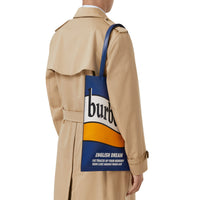 Cabas en cuir avec slogan - Blue