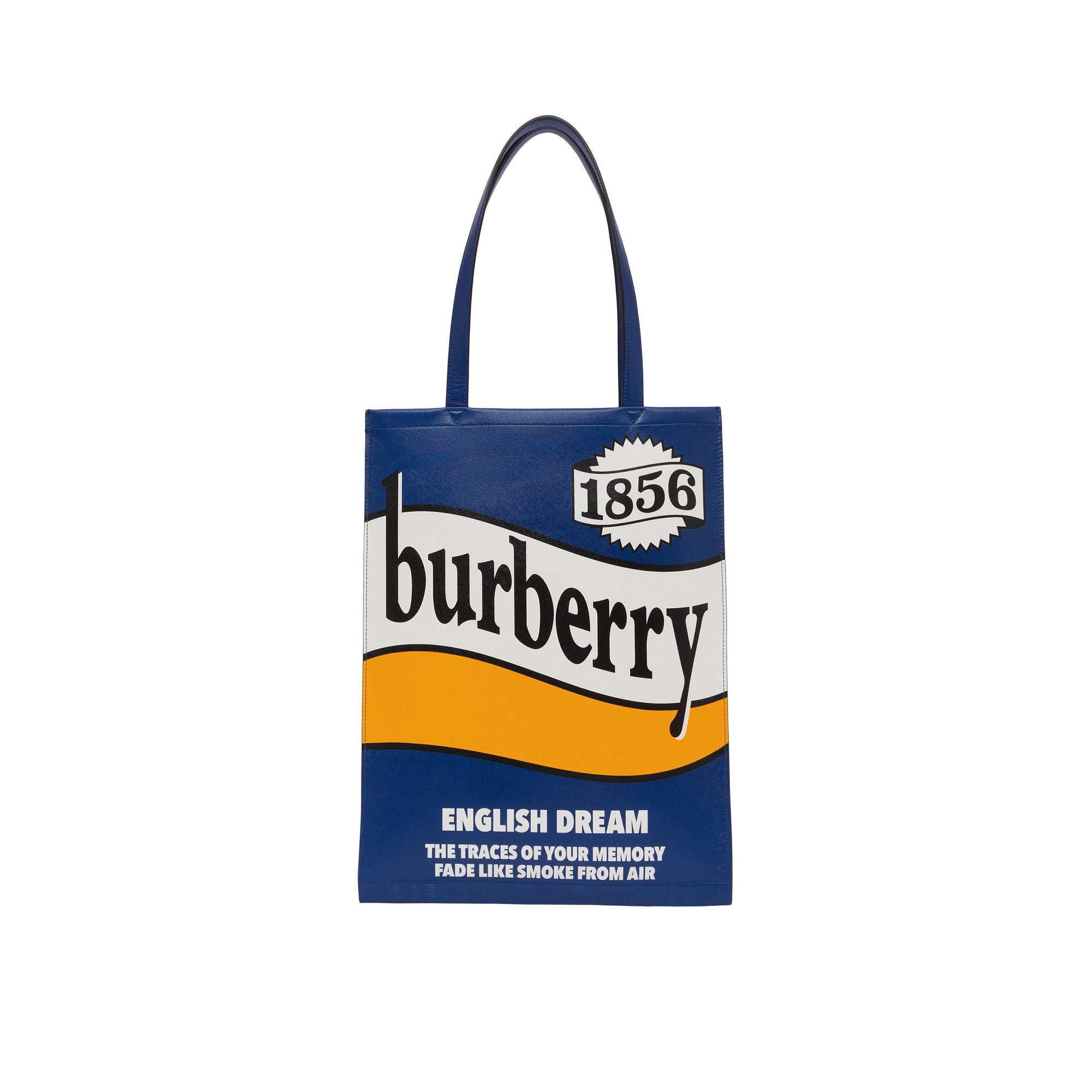 Cabas en cuir avec slogan - Blue