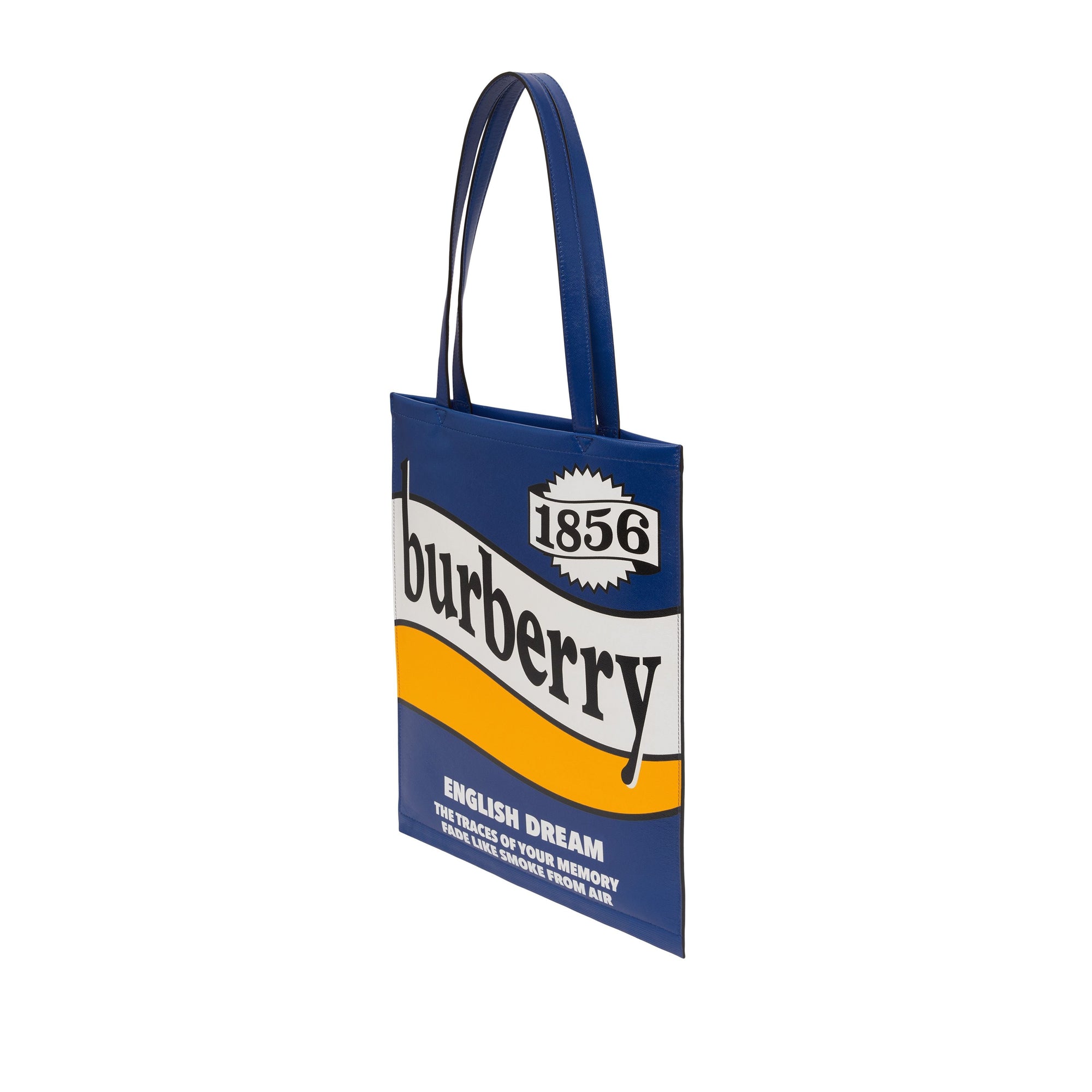 Cabas en cuir avec slogan - Blue