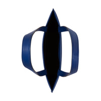 Cabas en cuir avec slogan - Blue