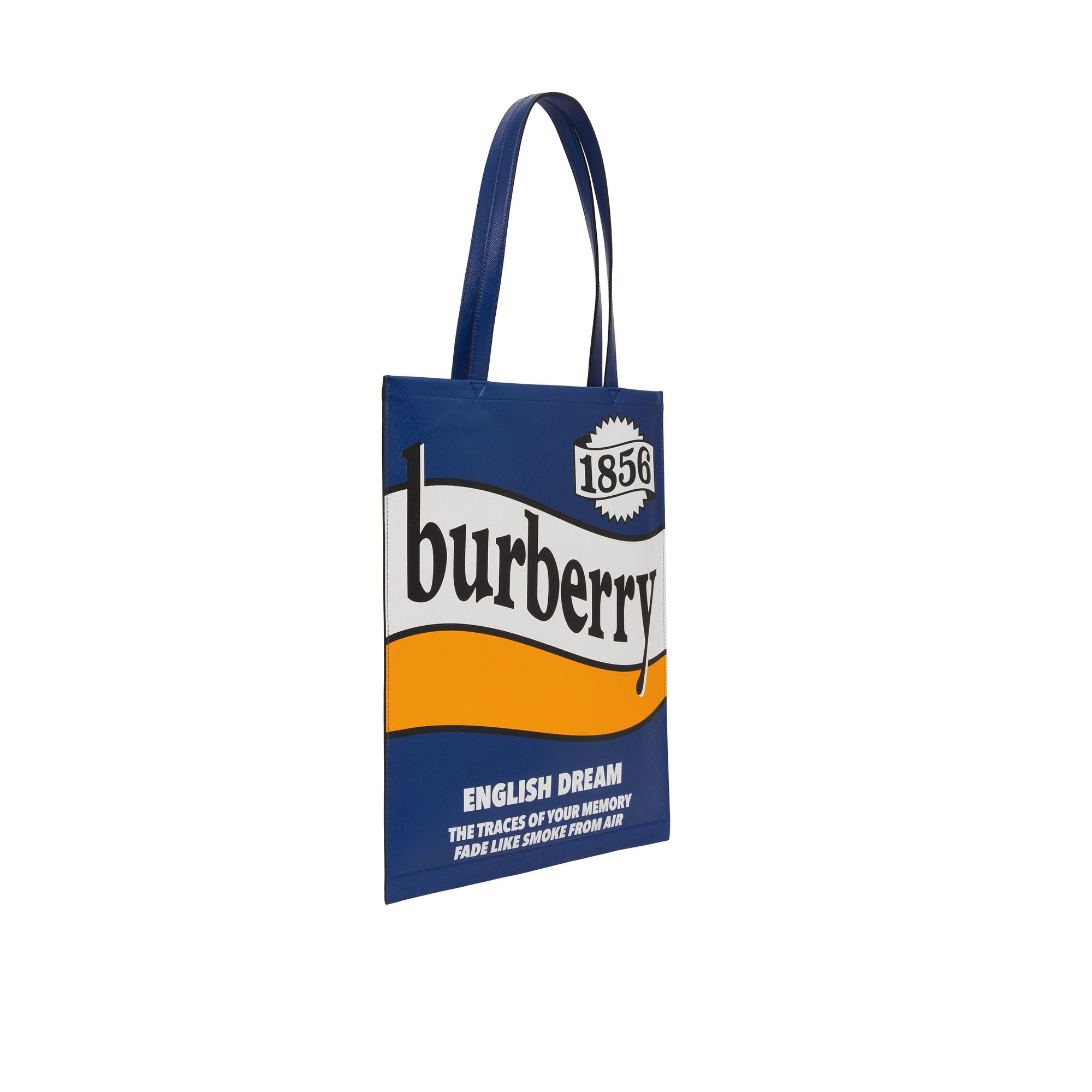 Cabas en cuir avec slogan - Blue