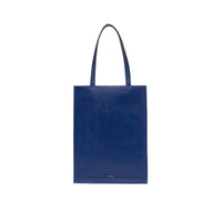 Cabas en cuir avec slogan - Blue