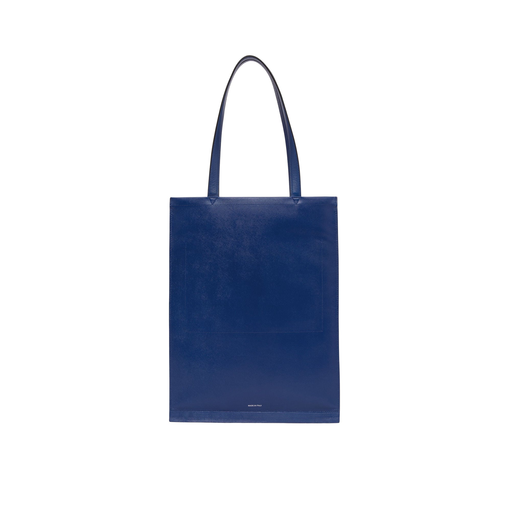 Cabas en cuir avec slogan - Blue