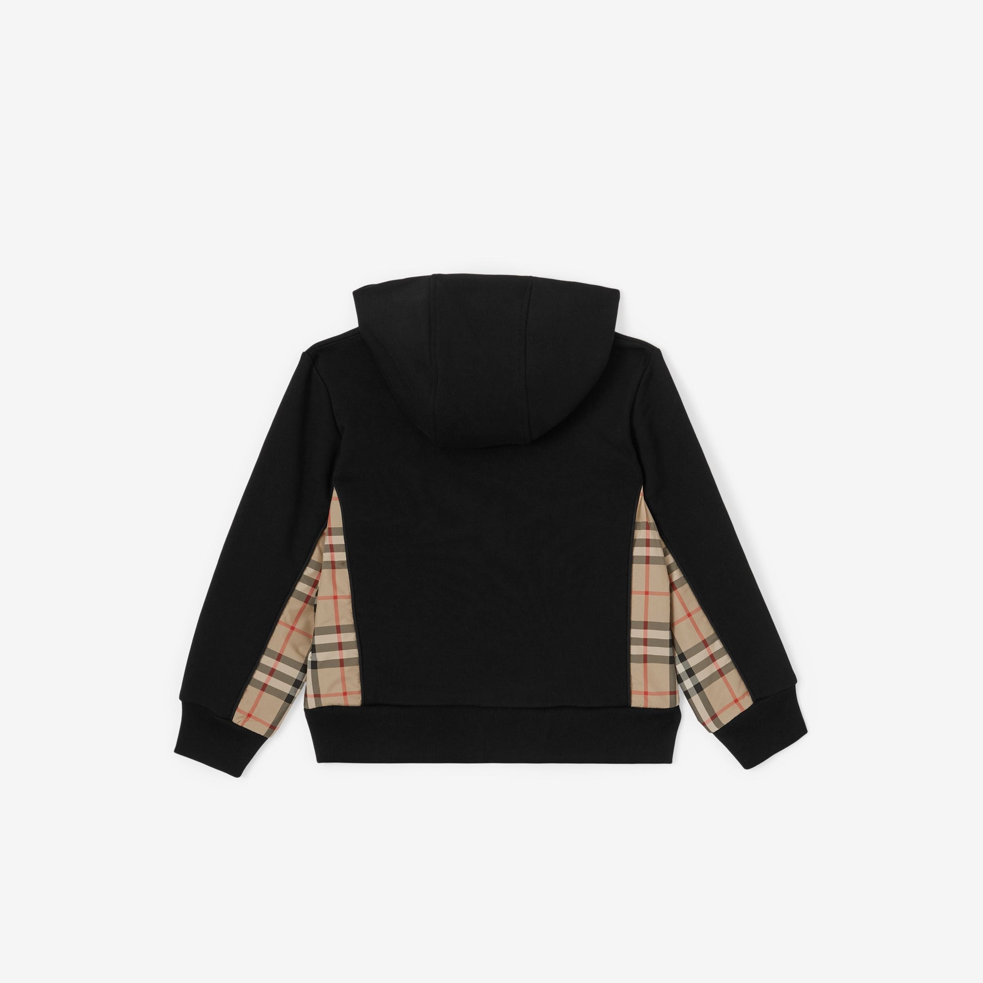 Sweat à capuche à motif check - Black