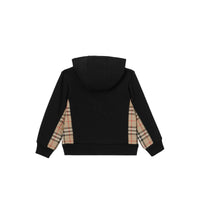Sweat à capuche à motif check - Black