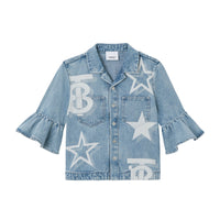 Chemise en denim à imprimé étoilé - Pale Blue