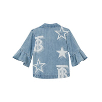 Chemise en denim à imprimé étoilé - Pale Blue