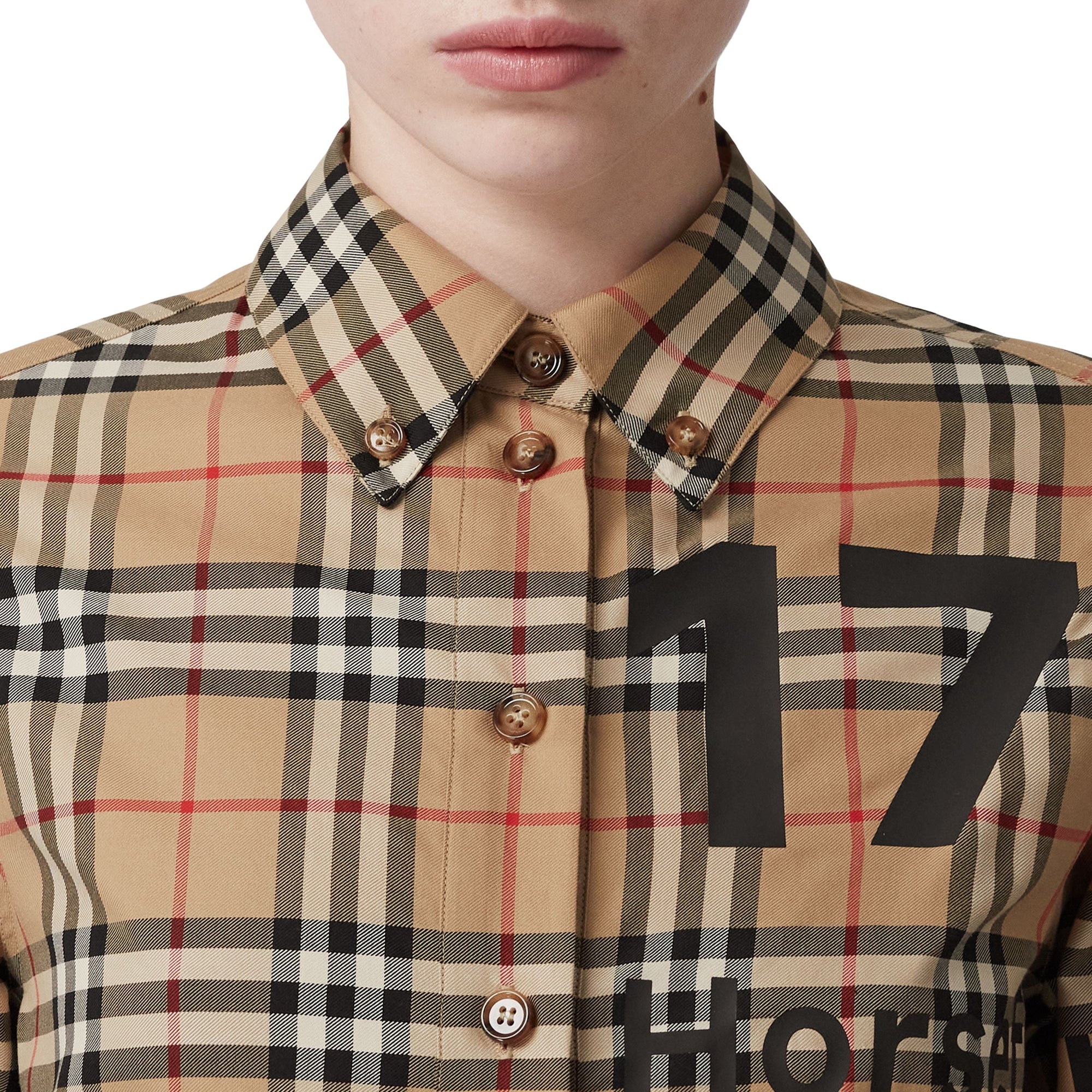Robe chemise à motif Vintage check et ceinture nouée - Archive Beige Check