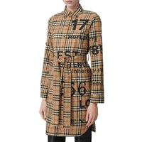 Robe chemise à motif Vintage check et ceinture nouée - Archive Beige Check